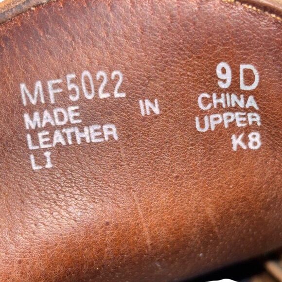 Vintage Polo Sport Ranger Lug Sole Chukka Boots 9 Moc Toe Cognac Leather Lace Up